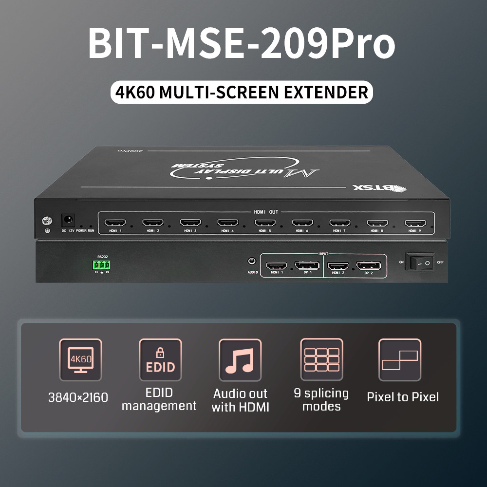 1x5 and 5x1 HDMI Video Wall Controller for Flexible Multi-Screen Configurations