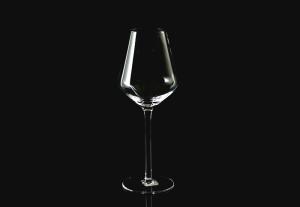 Quality Bar 520ml 265mm Hand Blown Lead Free Crystal Wine Glasses Rounded Body Clear wholesale