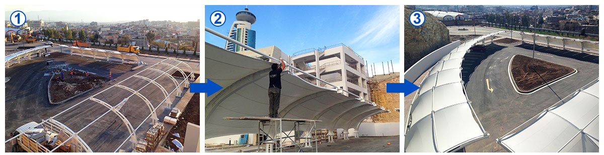Heat Treated Metal Frame Carports for Car Parking in Weather Resistant Material