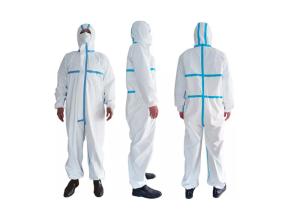Quality White Medical Protective Clothing , Medical Coverall Suit For Hospitals wholesale