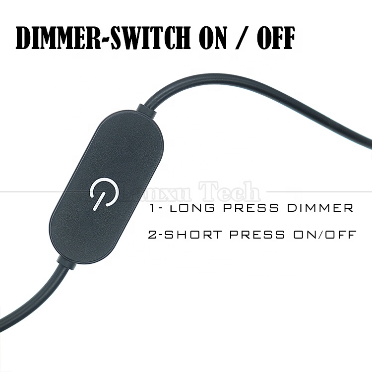 5V Male to Female USB Touch Switch on off Dimmer Controller Cable Stepless Lamp Light Board Strip Bar LED Dimmer