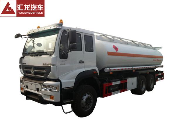 6x4 Fuel Oil Truck , Safe Driving Gasoline Delivery Truck Full Air Suspension
