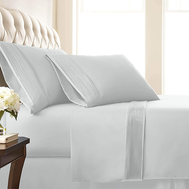 Luxury European and American Style 1-2KG Soft Brushed Microfiber 4 Piece Bed Sheets