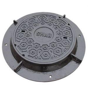 Quality Municipal Construction Watertight Grey Cast Iron Casting Manhole Cover With Square Round Shape wholesale