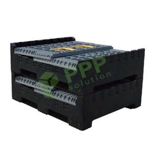 Quality 1200x1000x975 HDPE PP Pallet Sleeve Box Custom Logo 1000kgs Dynamic Load wholesale