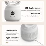 HOMEFISH 300ml Water Tank 2000mah Rechargeable Room Humidifier Fan Without Vane