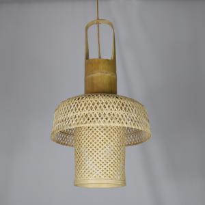Quality Hanging Chinese Bamboo Lanterns Lamps Bamboo Woven Chandelier wholesale