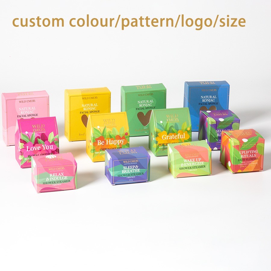 Custom Paper Gift Box Double Side Print Art Coated Skin CareTuck End Paper Box For Steamer