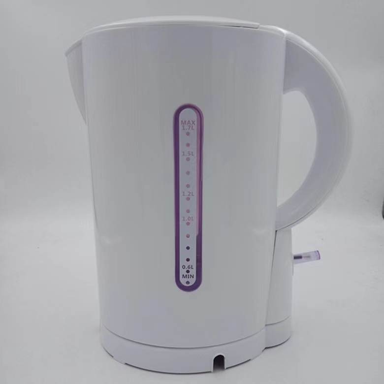 Plastic 1.7 L Electrical home Appliances Black Silver White Body OEM Customized kettle