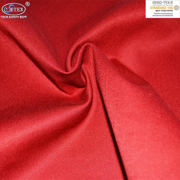 Cheap Red 300gsm Cotton Flame Resistant Anti Static Fabric FR Twill for sale