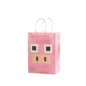 Quality Hand Length Handle Purple Kraft Paper Candy Bags for Wedding and Gift Packaging wholesale