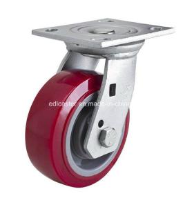 Quality Edl Heavy 5&quot; 380kg Plate Swivel TPU Caster 7015-86 Without Brake for Material Handling wholesale