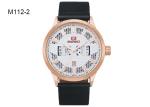 Men's Quartz Watch Water Proof PU Leather Strap Hot Sale Wrist Watch M112