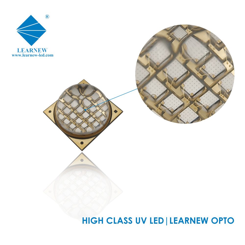 UV COB 385nm 405nm 100w LED Chip With R15mm Lighting Area Sphere Lens