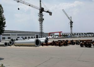 Quality Silver Monopole Single Pole Tower 20m - 180m Height ASTM A36 / ASTM A572 wholesale