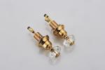 Electroplate Double Handle Rose Gold Wash Basin Faucet
