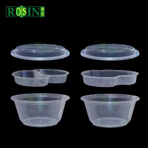 Quality Round 1450ml Disposable Takeaway Container Clear 2 Layer Pp Plastic wholesale