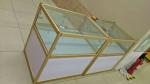 1000mm(W) Glass Display Cabinet with storage, Aluminum Double Door Glass Display