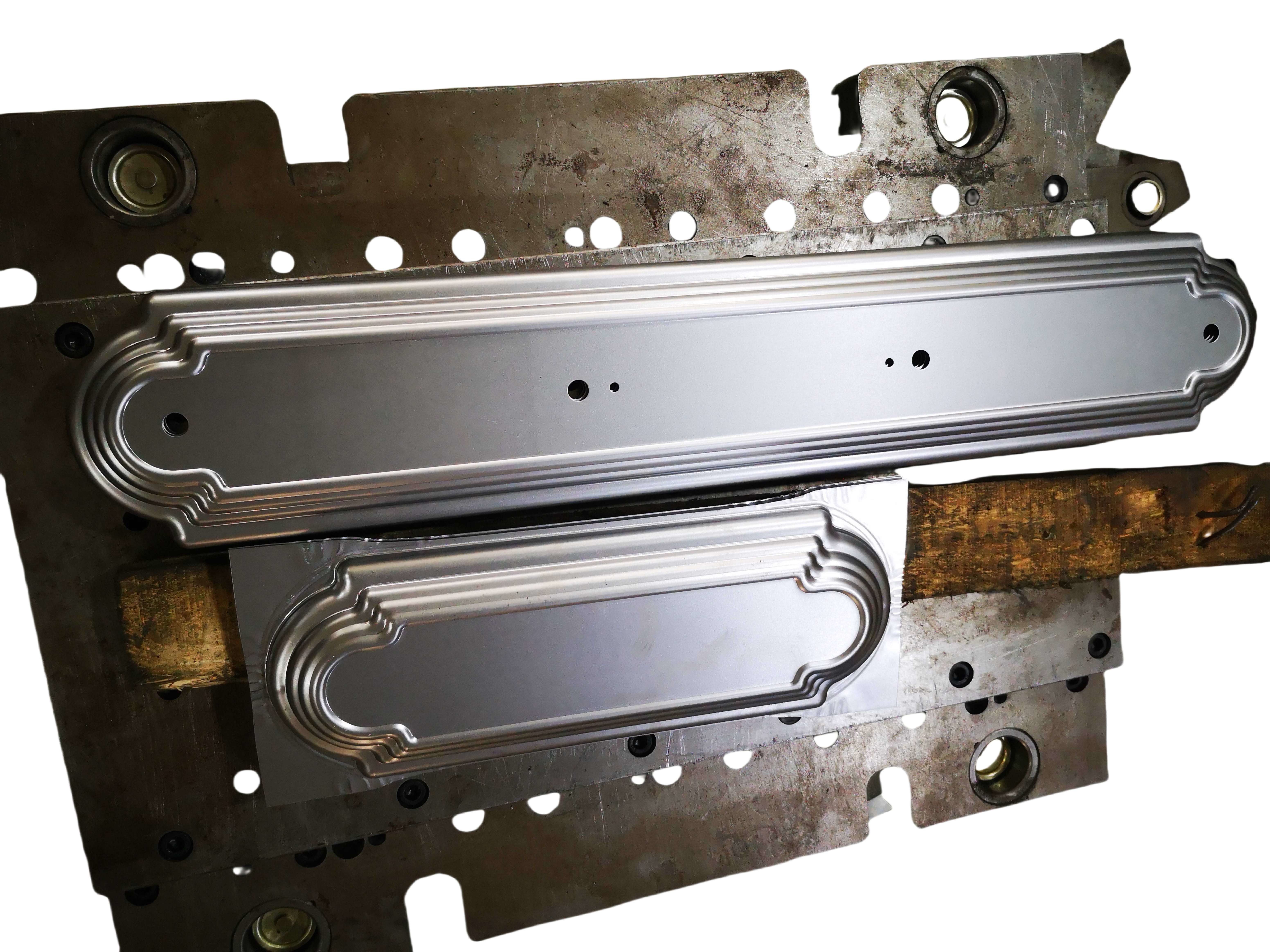 Custom Aluminum Stamped Panel with Decorative Edge – Precision Die Stamping for Architectural or Appliance Use