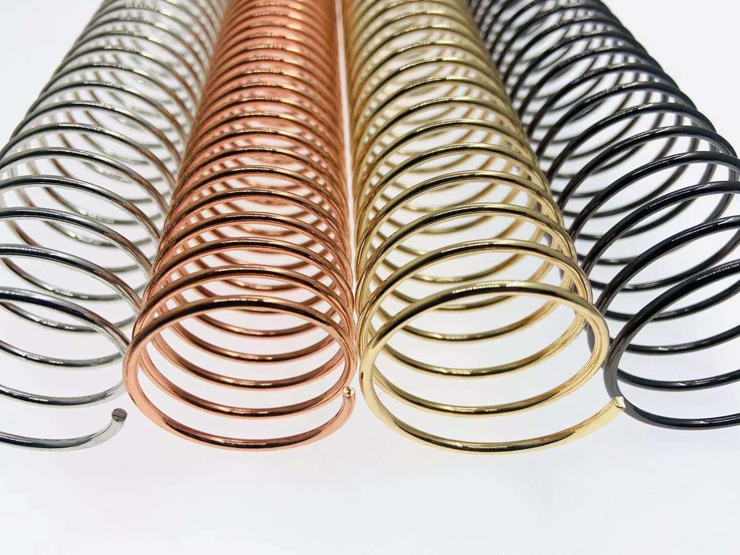 Shiny Gold 40mm Pitch 4:1 Mm Spiral Coil Pair Combination, Suitable For Notebook