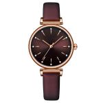 Alloy Quartz Women'S Leather Cuff Watch Leather Strap Luxury Ladies Watches