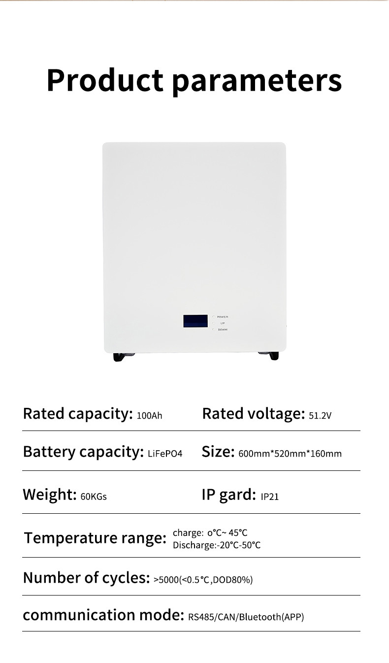 5kWh Home Energy Storage systerm 100Ah LiFePO4 Battery Pack