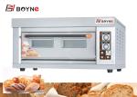 1220mm 1 Deck 2 Trays Industrial Electric Oven SS 6.6kw Bread Baking Oven