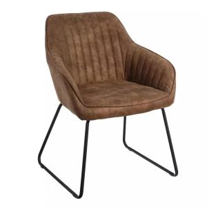 Quality Metal Painted Frame 60CM Scratch Resistant Dining Arm Chair wholesale