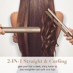 Gold Tourmaline Ceramic Flat Iron Professional Hair Straightening Machine