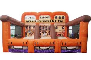 Quality Gunsmoke 3 Lane Inflatable Shooting Gallery Indoor / Outdoor Inflatable Games wholesale
