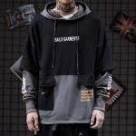 ODM Fake Two Piece Punk Men Cool Hoodies Anti Pilling 80% Cotton 20% Polyester