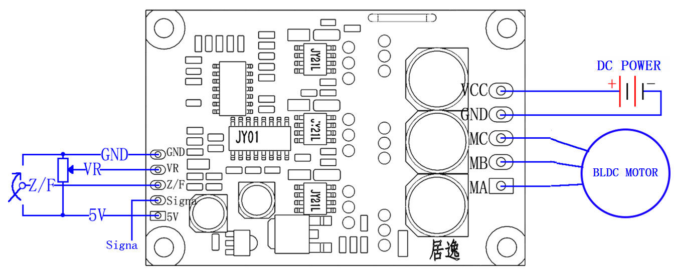 PWM 12V Brushless Motor Controller , 15A 12V DC Motor Regulator -20 - 85℃