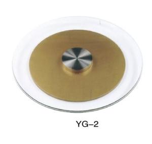Quality rotating round silk-screen tempered glass rotating display stand (YG-2) wholesale