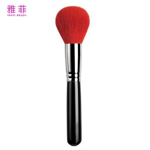 Quality A03 Red Goat Hair Loose Powder Makeup Brush In Private Label Birch Wood Handle wholesale