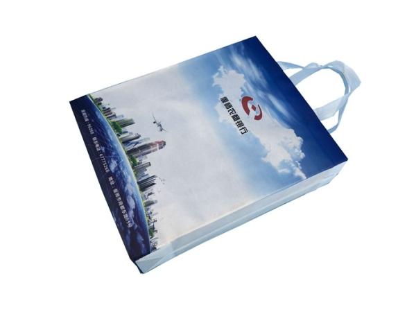 Custom Wholesale Hot Sale Reusable non woven gift bag with logo /white handle2.5