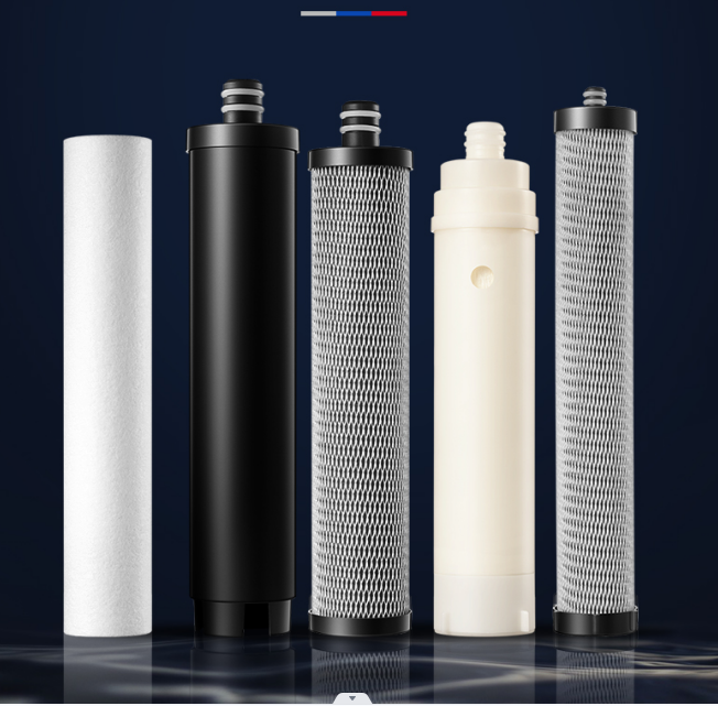 220V 5 Stage Stainless Steel Water Purifier T33 Post-carbon Filter Wall Mounted
