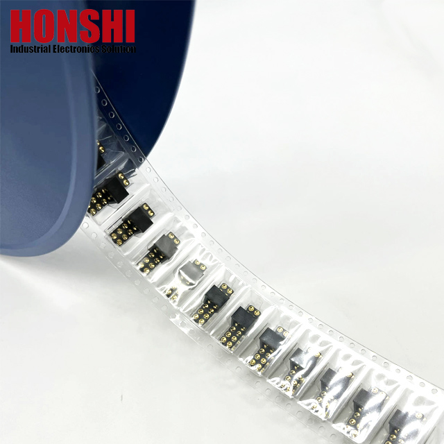 2.54mm High Current Pogo Pin Connector Female 2x7P Gold Plated H2.5 SMT Type For PCB