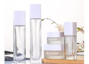 Quality Smooth Neck Clear Empty Cosmetic Bottles 100ml Glass Lotion Bottle wholesale