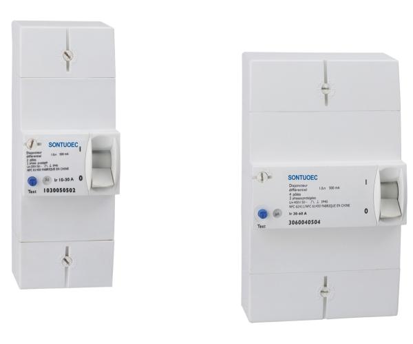 Cheap BHC Adjustable ELCB Circuit Breaker 4 Pole 300 Ma NFC61450 Fixed Install for sale