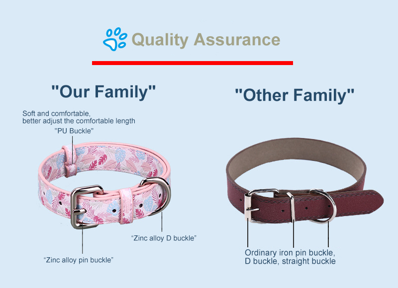 Pu Leather Personalized Dog Collars Custom Printed Charms Designer Dog Collars