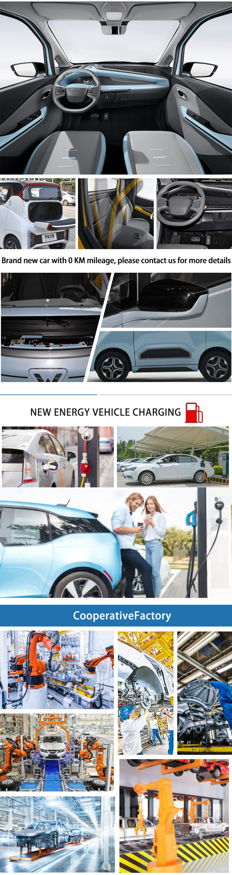 Mini New Energy EV Hatchback Electric Cars Vehicles Wuling Nano