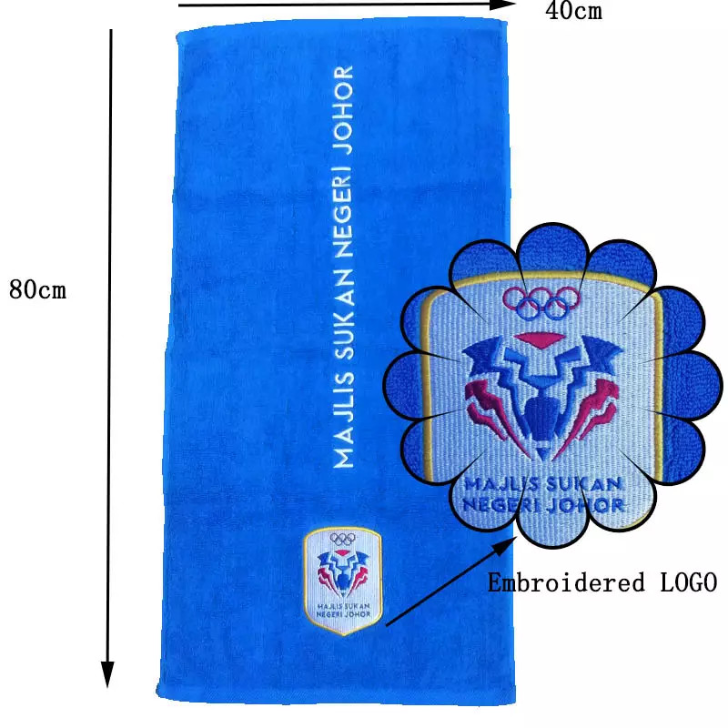 Customized embroidered logo sports towels face towel
