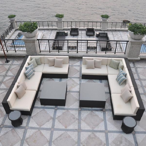 Outdoor Character Nordic Style Hand-woven Garden Sofa Furniture Natural Rattan