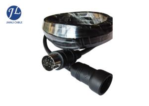 Quality Male And Female 13 Pin Din Cable , Rear View Security Camera Power Extension Cable wholesale