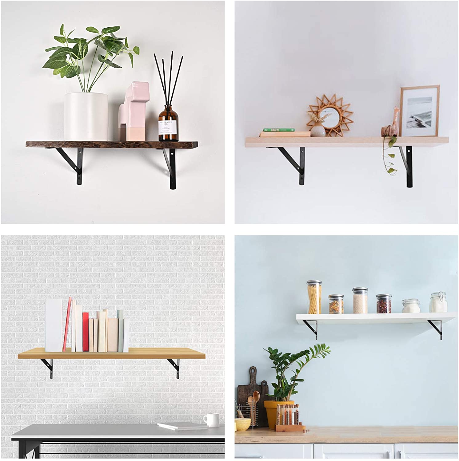 Home Decoration Right Angle Wall Mount Shelf Support Bracket Heavy Duty Shelf Bracket