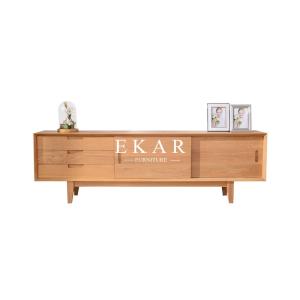Quality New Model Oak Burlywood Modern Wooden Tv Furniture Tv Stand Pictures FL-B005-B wholesale