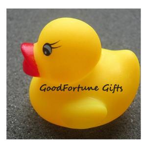 Quality Eco pvc rubber floating bath yellow duck for kids printed logo toy doll with sound wholesale