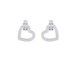0.22 Carats Lab Created Diamond Hoop Earrings VVS Clarity HPHT Round Cut