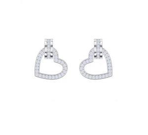 Quality 0.22 Carats Lab Created Diamond Hoop Earrings VVS Clarity HPHT Round Cut wholesale