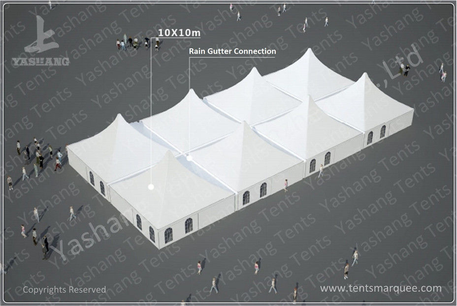 Aluminum Profile High Peak Pole Tent Structure Decorated With Luxury Linings